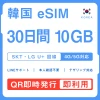 [韓国eSIM｜メール納品]韓国SIM｜お得！！ 10GB高速データ通信｜SKT・LG U⁺対応の4G・5G回線｜即日発行、QRコードで簡単設定｜テザリング対応｜旅行・出張・留学に最適LINE365日24時間サポート｜非物理SIM｜有効期限はご購入日より180日以内 30日
